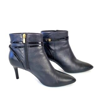 Rockport Trutech Leather Ankle Boot Size 9 Black Total Motion Heeled Bootie